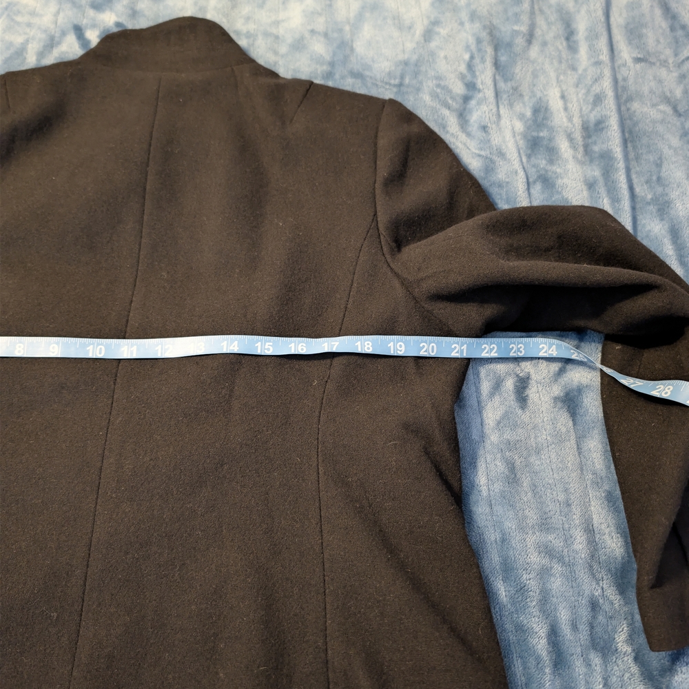 NWT Quince Womens Black Italian Wool Stand Collar Button-Up Blazer XL Academic - Picture 9 of 12